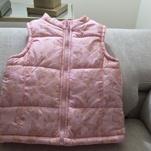 Toughskins Pink and Gold Puffer Vest